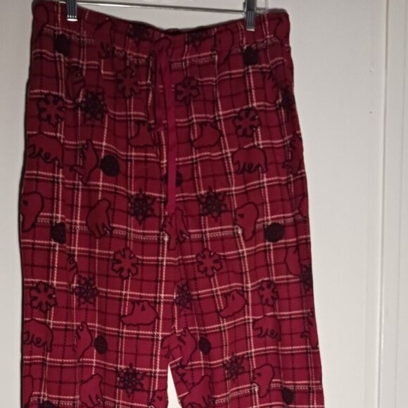 Faded Glory Other - Mens size Large Red Plaid Polar Bear Pajama Pants Plush Pajama Bottoms